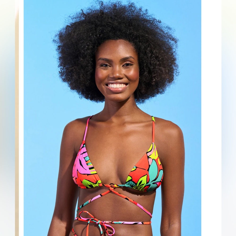 🌺 MAAJI 🌺 Rainforest Coco Sliding Triangle Bikini Swim Swimwear Top - Picture 3 of 10